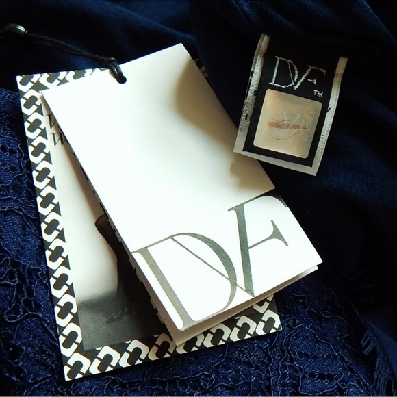 Diane Von Furstenberg Julianna Navy Lace Maxi Dress - NWT - Picture 4 of 7